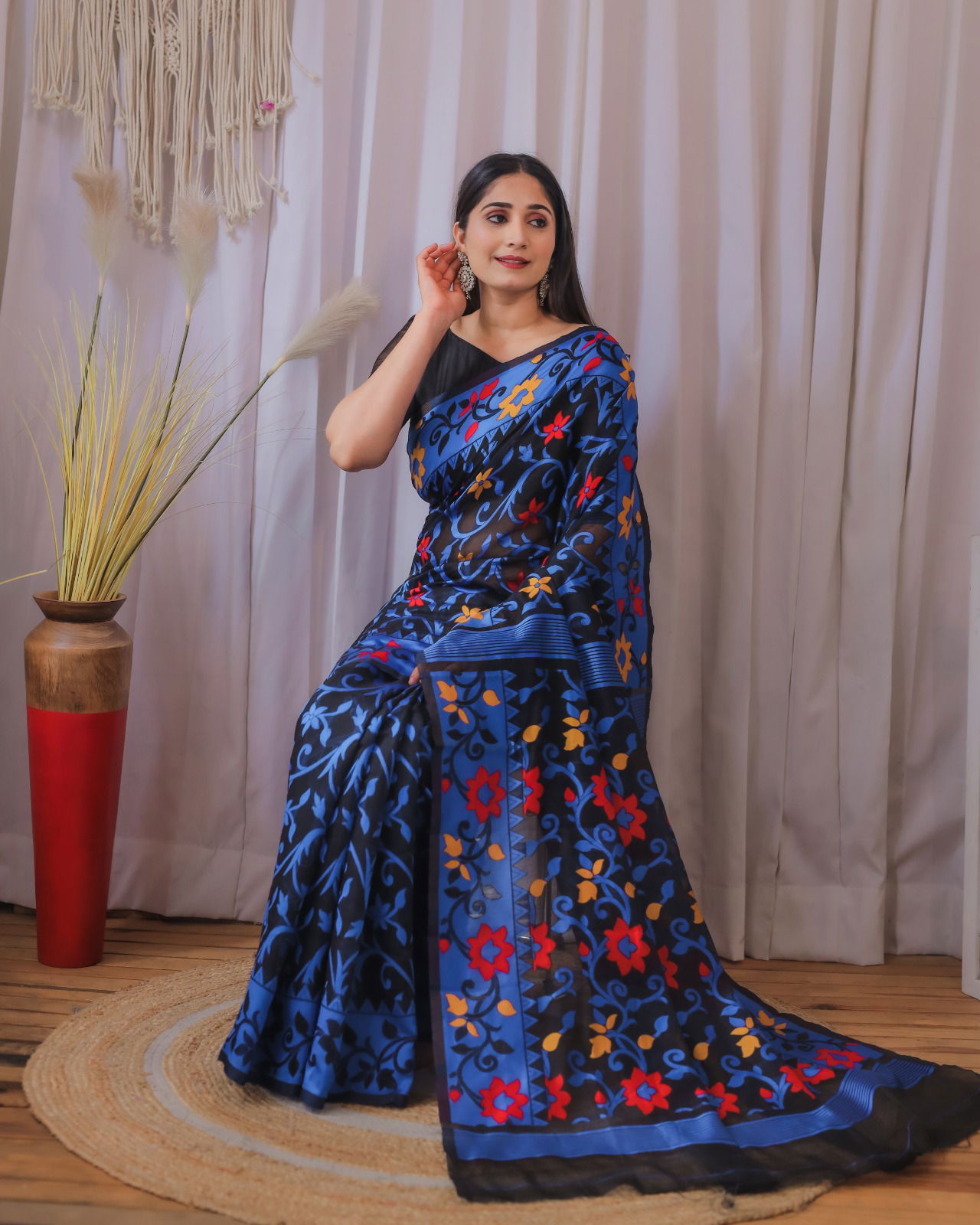 Jamdani Traditional Cotton Silk Durga Puja Special Saree Catalog